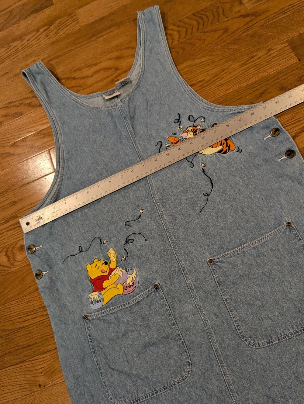 The Disney Catalog Winnie the Pooh & Tigger Embroidered Denim Dress XL - Picture 13 of 16